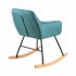Velvet upholstered rocking chair