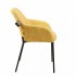 Chair with armrest upholstered with solid birch wood
