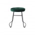 Stool with velvet upholstered seat Color Green