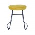 Stool with velvet upholstered seat Color Yellow