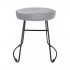Stool with velvet upholstered seat Color Grey