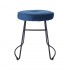 Stool with velvet upholstered seat Color Blue