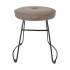 Stool with upholstered seat Upholstered fabric Color Taupe