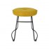 Stool with upholstered seat Upholstered fabric Color Yellow