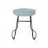 Stool with upholstered seat Upholstered fabric Color Grey