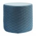 Round padded Hester velvet pouffe d34cm Color Blue