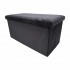 Opvouwbare kofferbank van fluweel met doorgestikte zitting Kleur Zwart