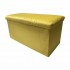 Velvet folding trunk bench with upholstered seat Color Yellow