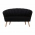 Sofa 2 places in velvet - JASPER Color Black