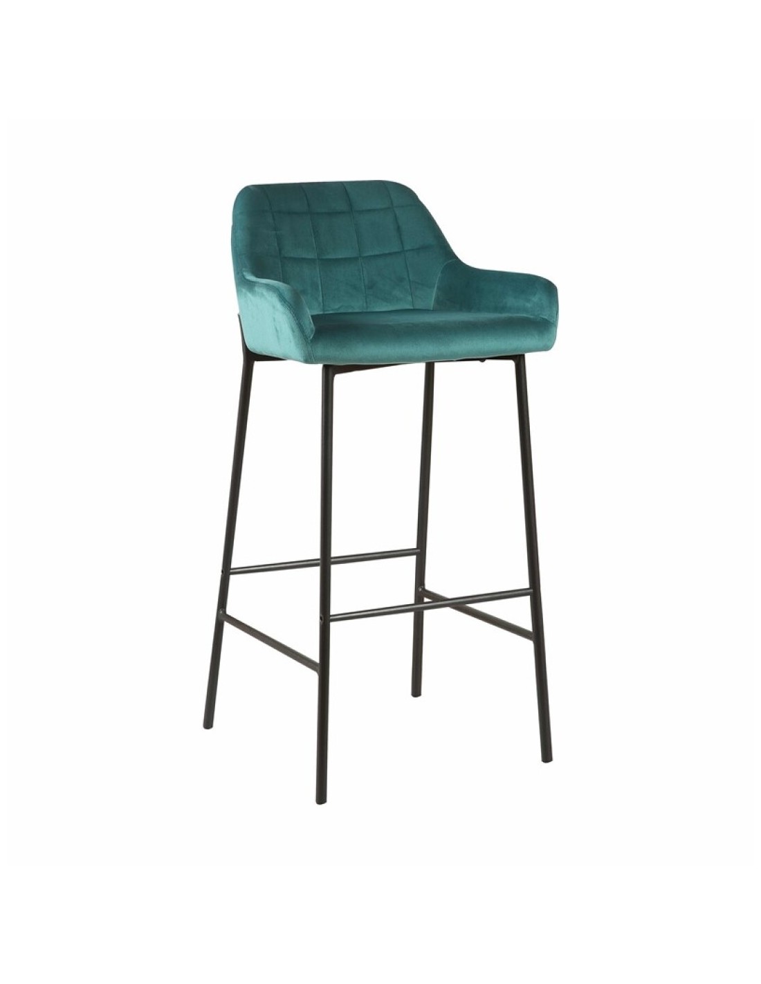 Tabouret de bar en Velours antitache Hauteur assise 75cm