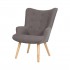 Scandinavian upholstered armchair Helsinki Color Grey