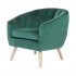 Velvet upholstered armchair - LINO Color Green