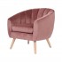 Velvet upholstered armchair - LINO Color Pink