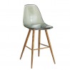 TRACY Tabouret bar Translucide SMOKE 46X54XH104cmBar stool with transparent seat