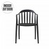 Stapelbare stoel VOOR BINNEN EN BUITEN IN DE TUIN 48X48X81 cm Kleur Zwart