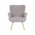 Fabric Armchair with Wooden Legs DANIO