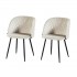 Set of 2 upholstered dining room chairs Color Taupe