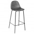 Industrial upholstered bar stool