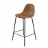 Industrial upholstered bar stool