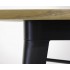 Industriële vierkante tafel 80x80 cm van matzwart staal en hout geïnspireerd op Tolix