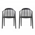 Set of 2 stacking chairs 48X48XH81Cm Color Black