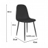 Set van 2 KLARY Scandinavische stoffen stoelen