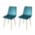 Set of 2 Chairs DESIGN Metal Scandinave 45x55xH85cm Color Green