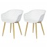 MOKA Chair TAUPE Set of 2 Color White