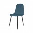 Upholstered scandinavian style chair Color BLEU GRIS