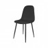 Upholstered scandinavian style chair Color Black
