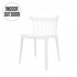 Stapelbare stoel voor BINNEN EN BUITEN 52x40xH75 cm Kleur Wit