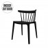 Stapelbare stoel voor BINNEN EN BUITEN 52x40xH75 cm Kleur Zwart