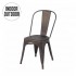 Lix industrial chair inspired Tolix loft Color Grey