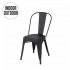 Lix industrial chair inspired Tolix loft Color noir mat