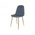 Scandinavian style chair in mottled fabric Color Blue