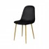 Scandinavian style velvet chair KLARY Color Black