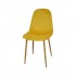 Scandinavian style velvet chair KLARY Color Safran