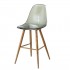 Bar stool with transparent seat Color Grey