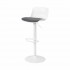 Upholstered height adjustable kitchen stool Color White