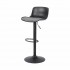 Upholstered height adjustable kitchen stool Color Black