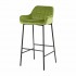 Velvet Velvet bar stool Stain resistant Seat height 75cm Color Vert sapin
