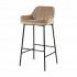 Velvet Velvet bar stool Stain resistant Seat height 75cm Color Taupe