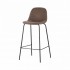 Industrial upholstered bar stool Color Brun