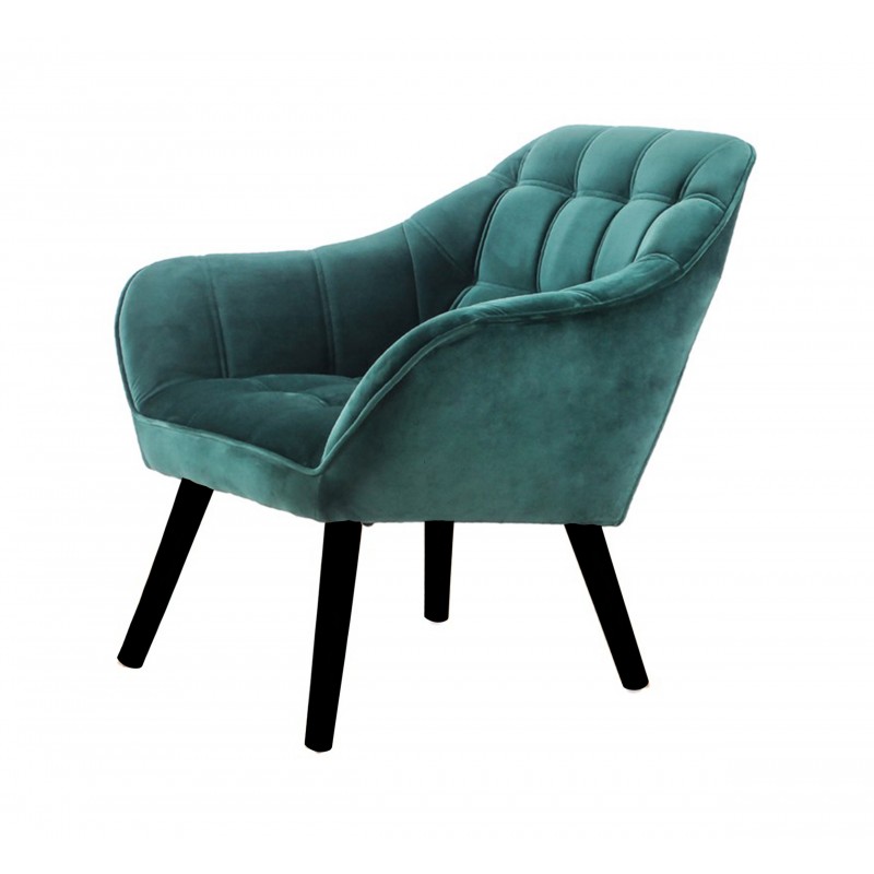 &quot;OSLO&quot; fluwelen fauteuil Kleur Groen Collection Oslo