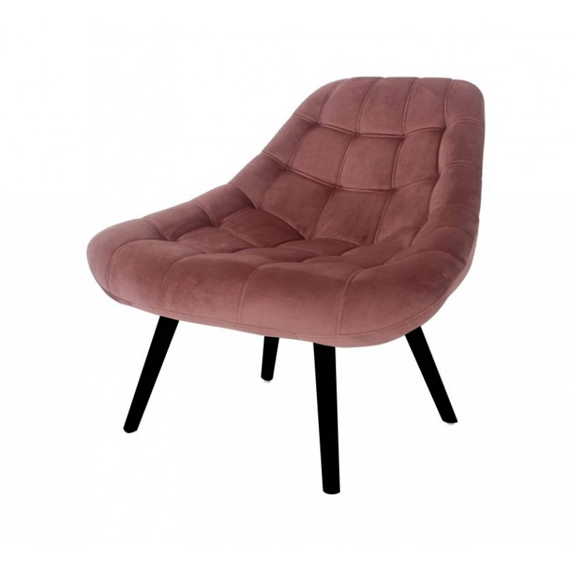 Wood Legs Velvet Chair  - This Chair Has A Button Tufted Back With Turn Legs In A Medium Cherry Finish, And Welted Rolled Arms.