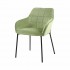 Chair with upholstered armrest with solid birch wood