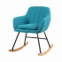 Upholstered rocking chair Color Blue