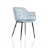 Chair with armrest design tango Lucia Color Grey