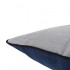 ETTERBECK blue double-sided cushion with black border 45x45