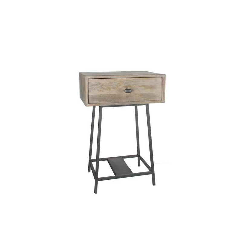 Mangohouten console 45x30x70 cm Kleur Grijs